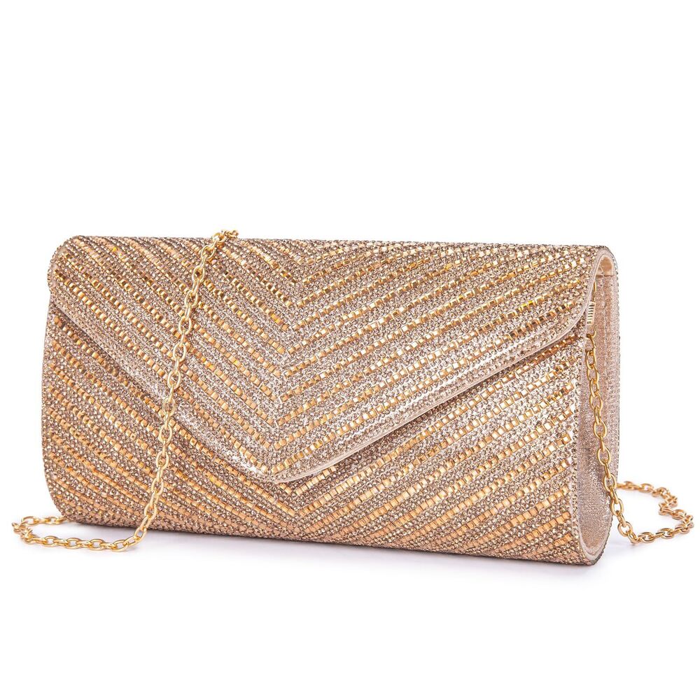 2586 Evening Handbags Envelope Clutch Purses Crossbody Bags Rhinestone